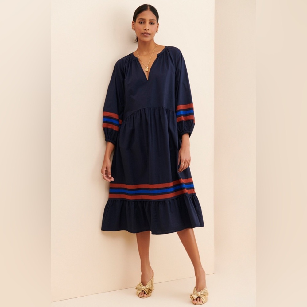 Sundry Varsity Stripe Midi Dress Sz 2